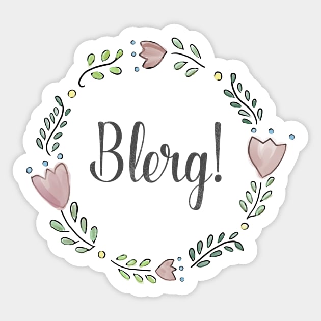 Liz Lemon - Blerg! Sticker by nerdydesigns